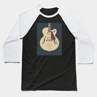 Vintage Single Cut Hollow Body Guitar Baseball T-Shirt